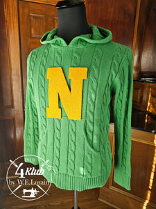 Norfolk State Cable Knit Hoodie