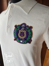 Load image into Gallery viewer, Omega Shield White Polo